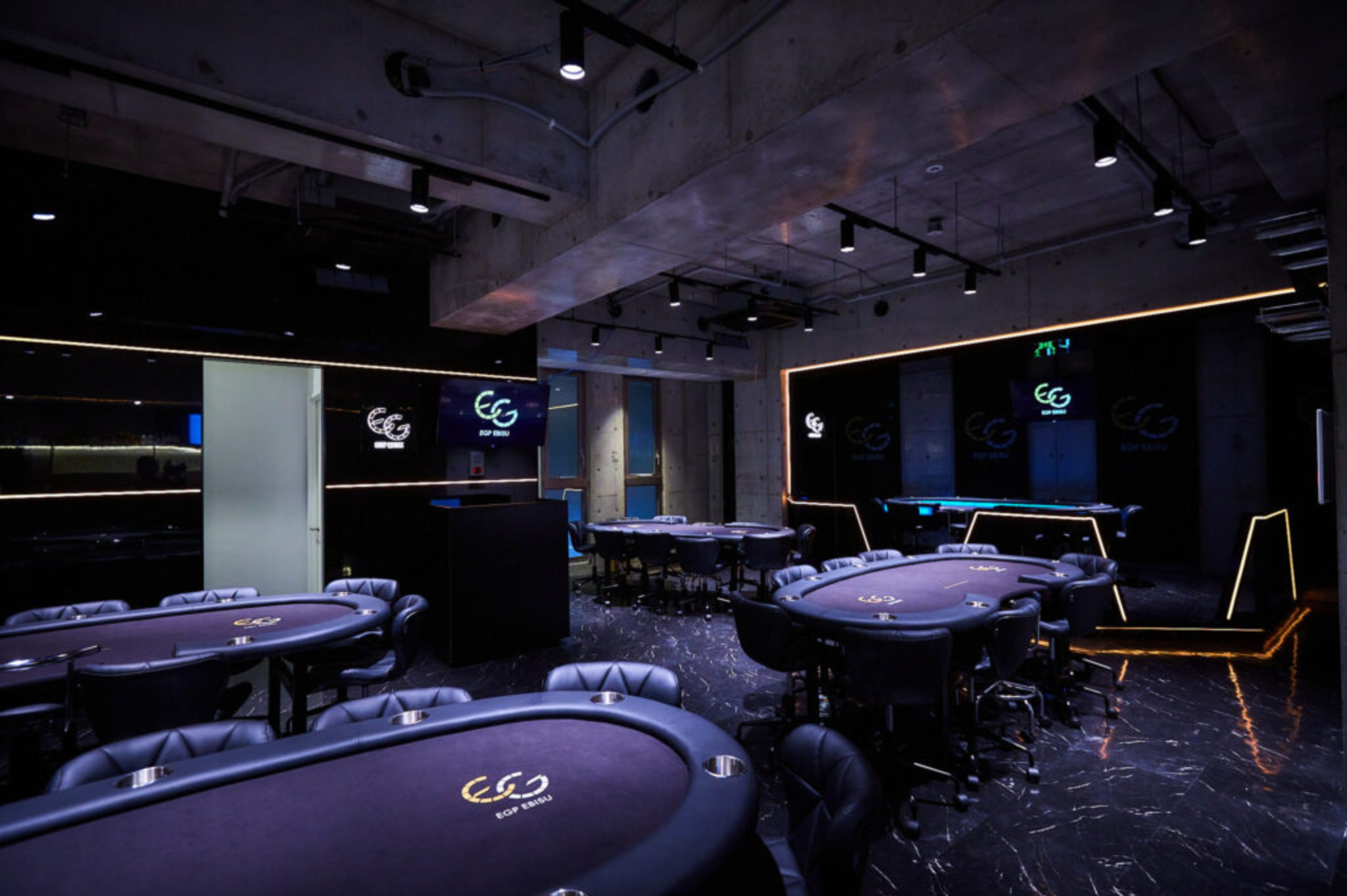 恵比寿でポーカーが遊べるEGP EBISUの店内画像