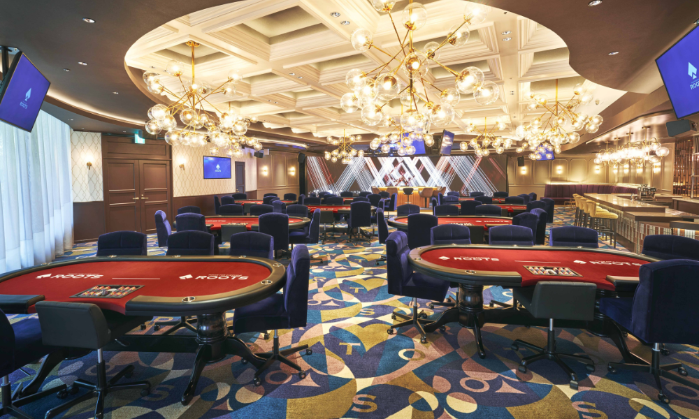 大阪・梅田のポーカールームであるROOTS OSAKAの店内画像