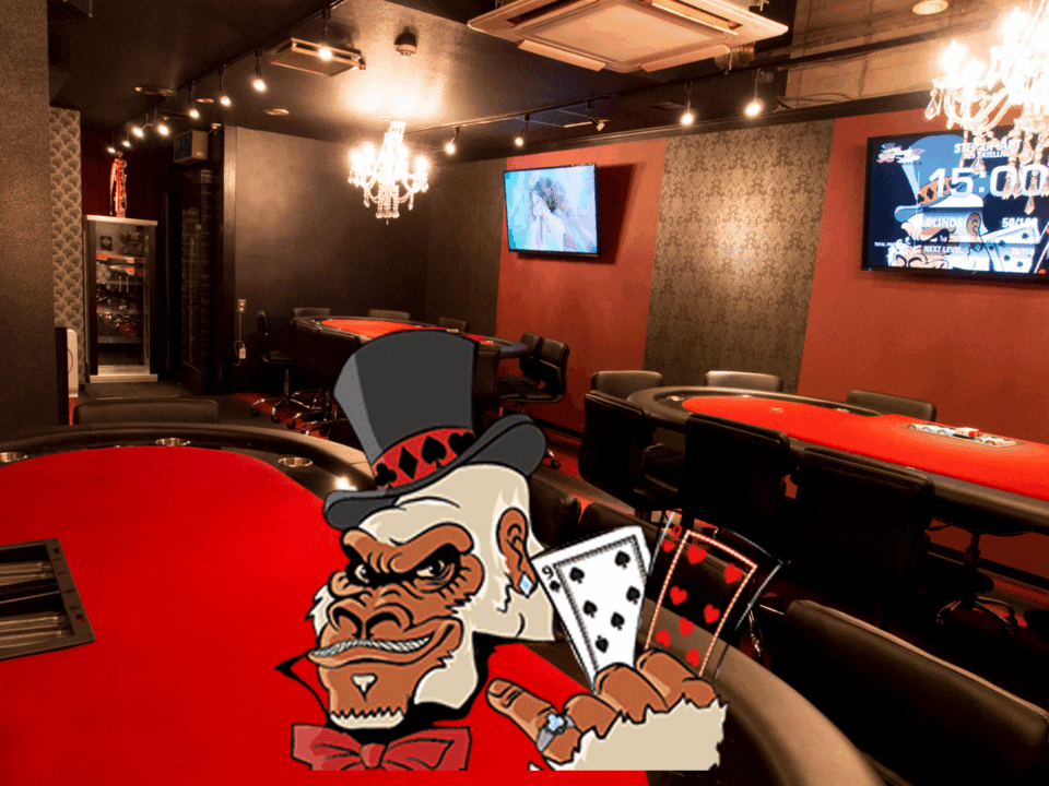 博多のポーカールーム、ONECASINOの店内画像