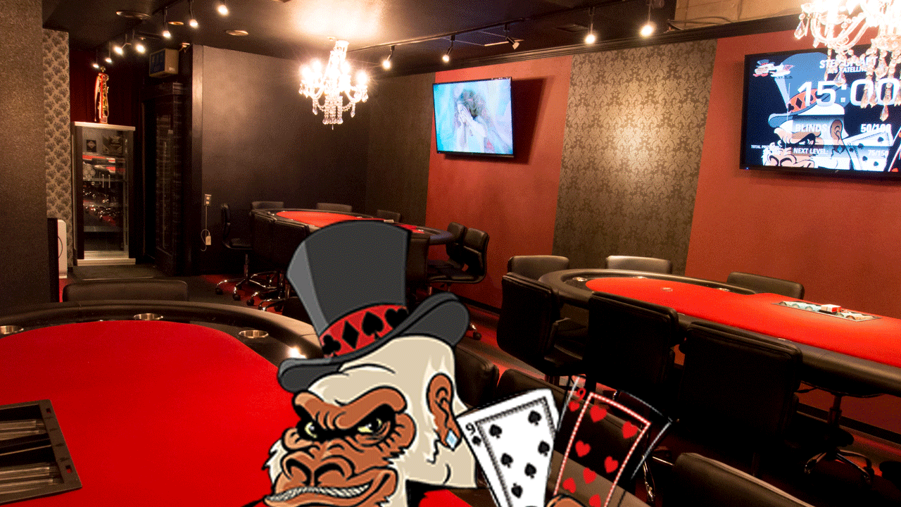 博多のポーカールーム、ONECASINOの店内画像