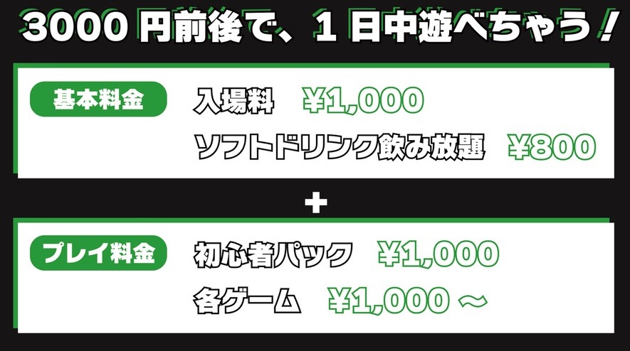 浜松のポーカールーム、GARDENのシステム料金