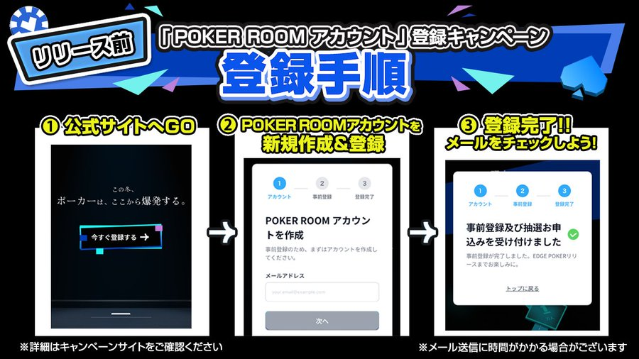 EDGE POKER 登録方法