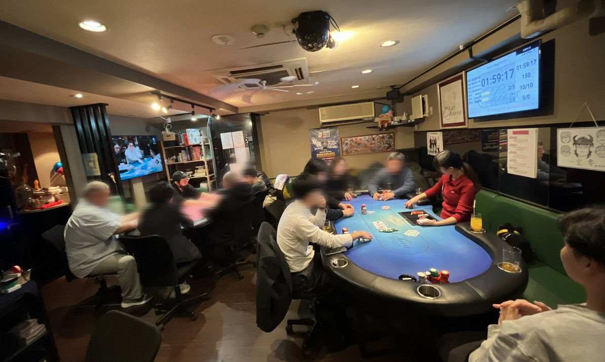蒲田にあるおすすめのポーカールームCheers 蒲田の店内