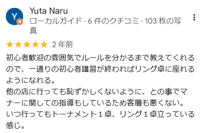 蒲田のポーカールームNuts&Star 蒲田の口コミ