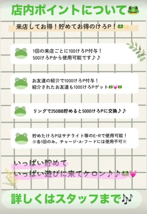 奈良のポーカールーム、Amusement Poker Room KINGSの店内ポイント制度詳細画像