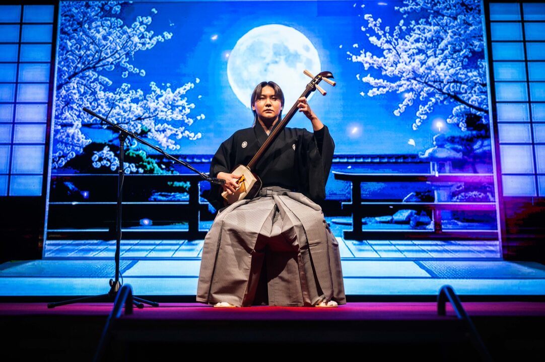 津軽三味線奏者・牧野太紀さんの演舞