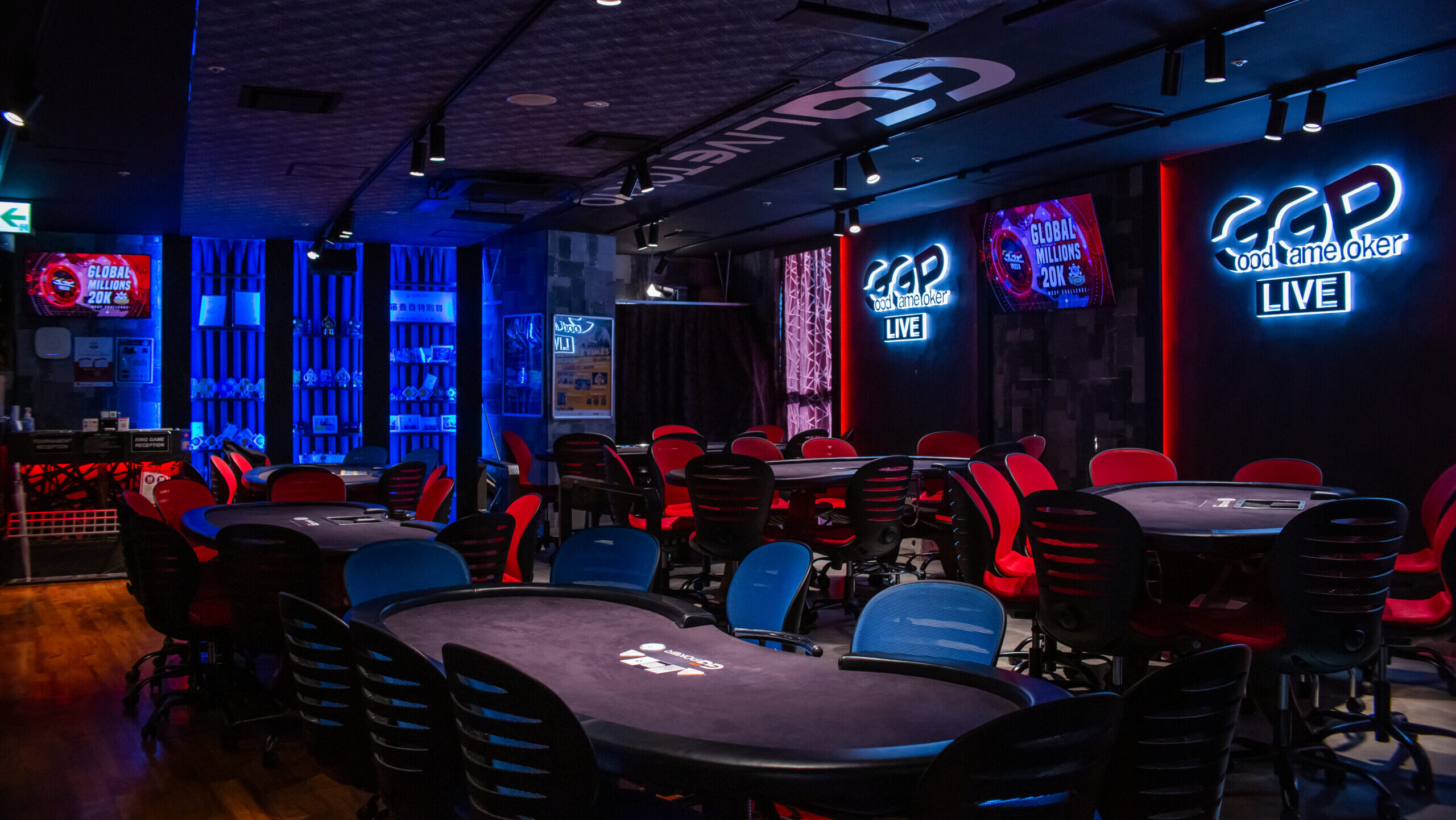 渋谷のポーカールームGoodGamePoler Live渋谷の店内画像