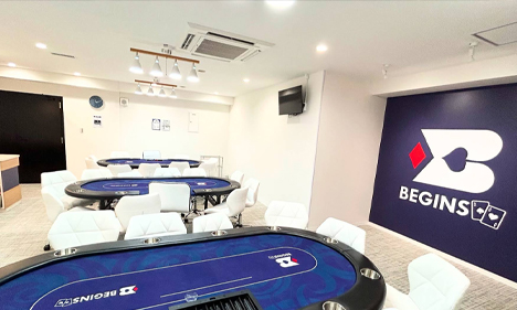 名古屋のポーカールーム、BEGINS poker 名古屋大須店の画像