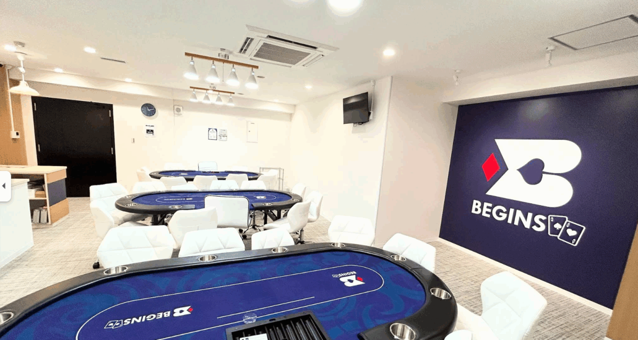 名古屋のポーカールーム、BEGINS poker 名古屋大須店の画像