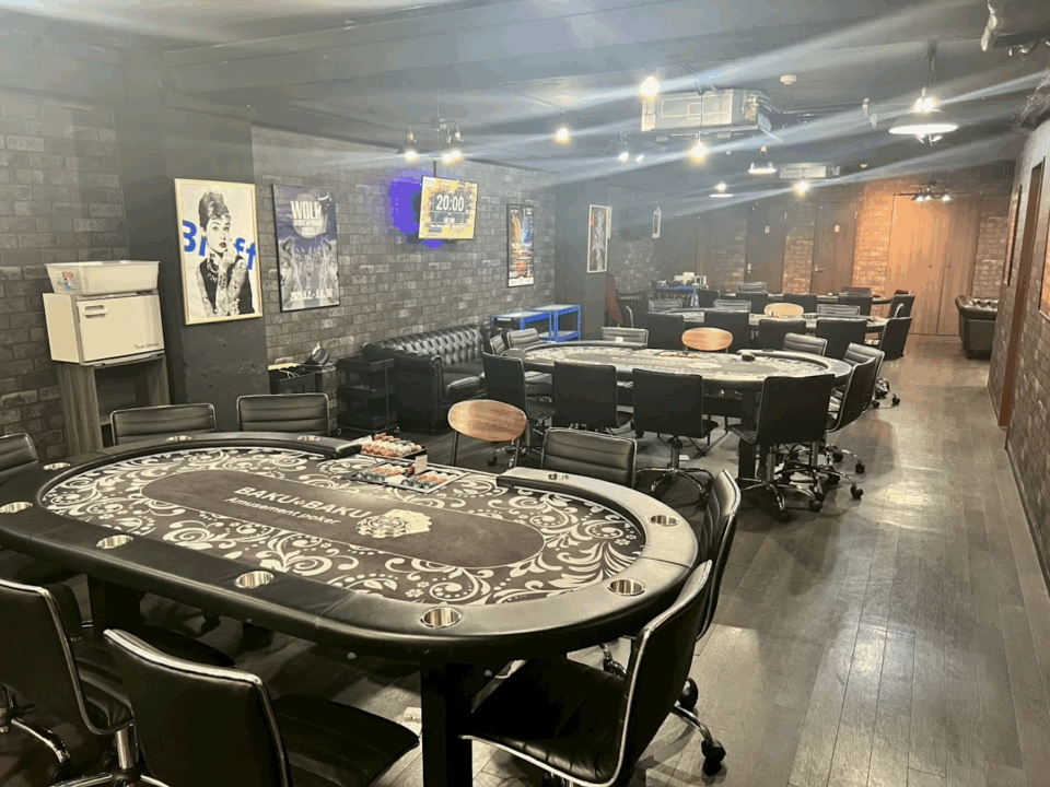 名古屋のポーカールーム、Amusement poker「BAKU♠︎BAKU」の画像