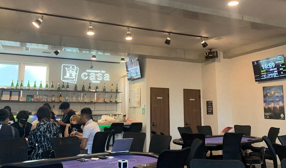 大宮にあるポーカールームcasa大宮の店内写真