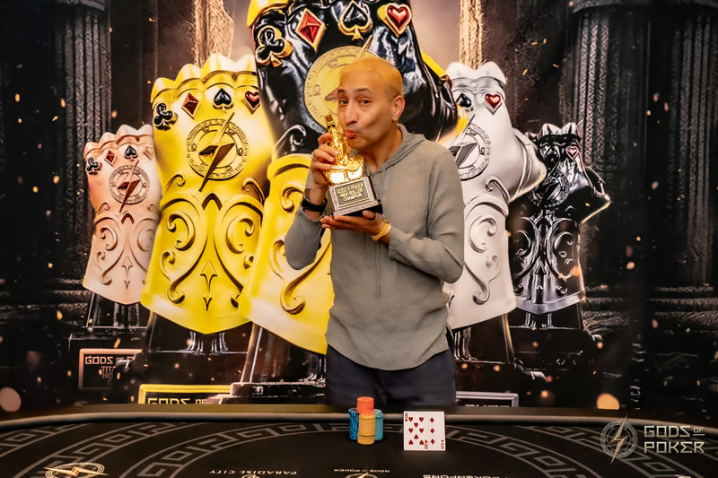Event #63 Single Day High Rollerを1エントリーで優勝したAlfie Adamさんの写真