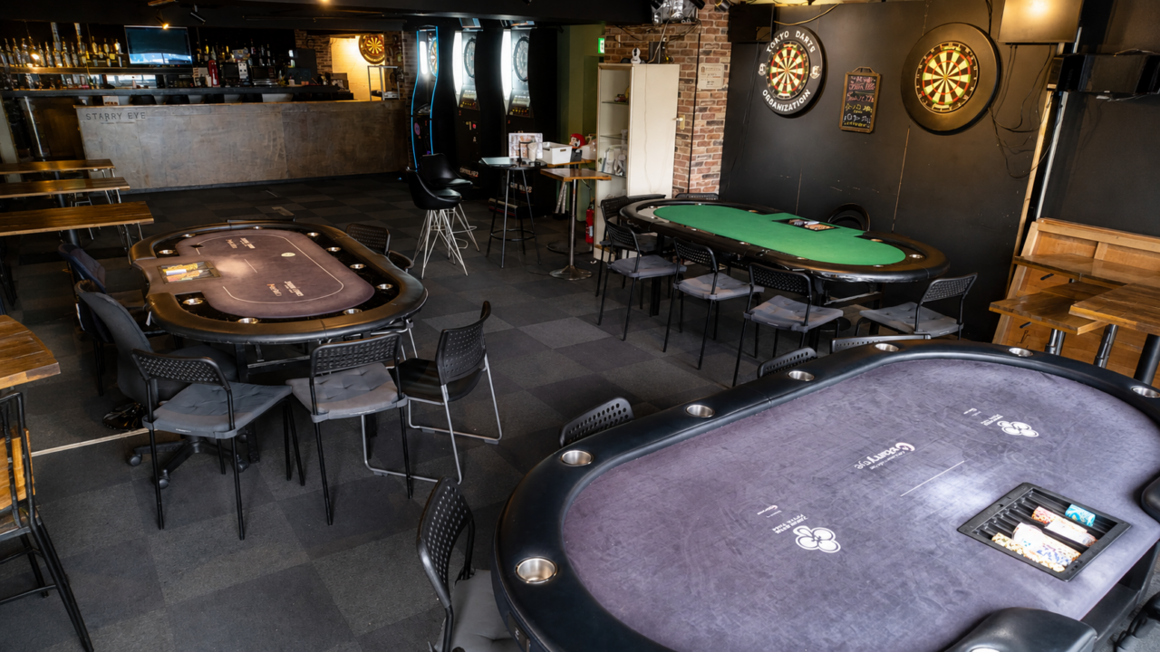 赤羽にあるポーカールーム、
starry eyeの店内画像