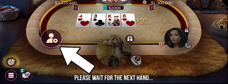 Zynga Poker 友達と遊ぶ手順
