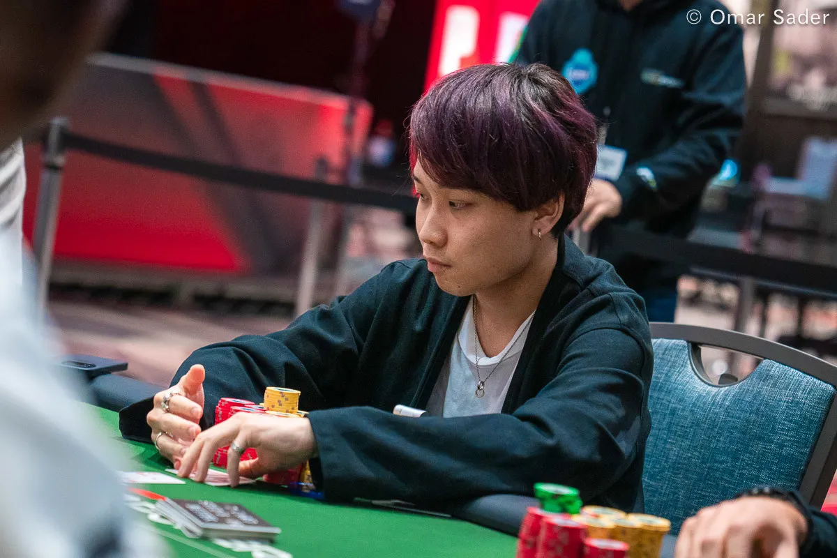WSOP Nine Game Mixのファイナルテーブルでプレイするりゅうたろうさん