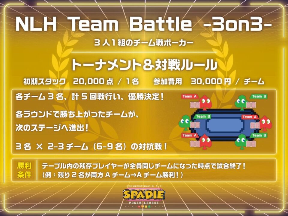 ポーカーの登竜門】SPADIE POKER LEAGUE TOKYO 42nd が2026年8月に開催