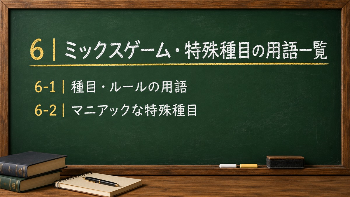 ミックスゲーム・特殊種目の用語一覧