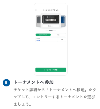 トーナメントへ参加