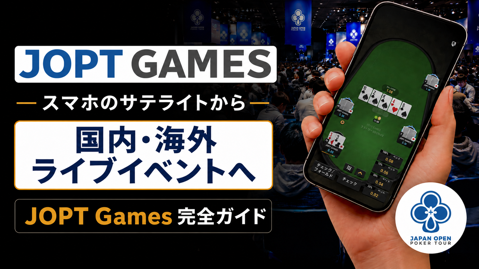 JOPT Gamesのプレイ画面とライブイベント