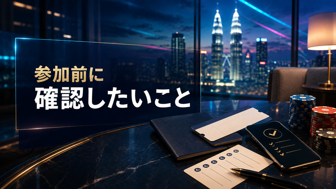 参加前に確認したいこと