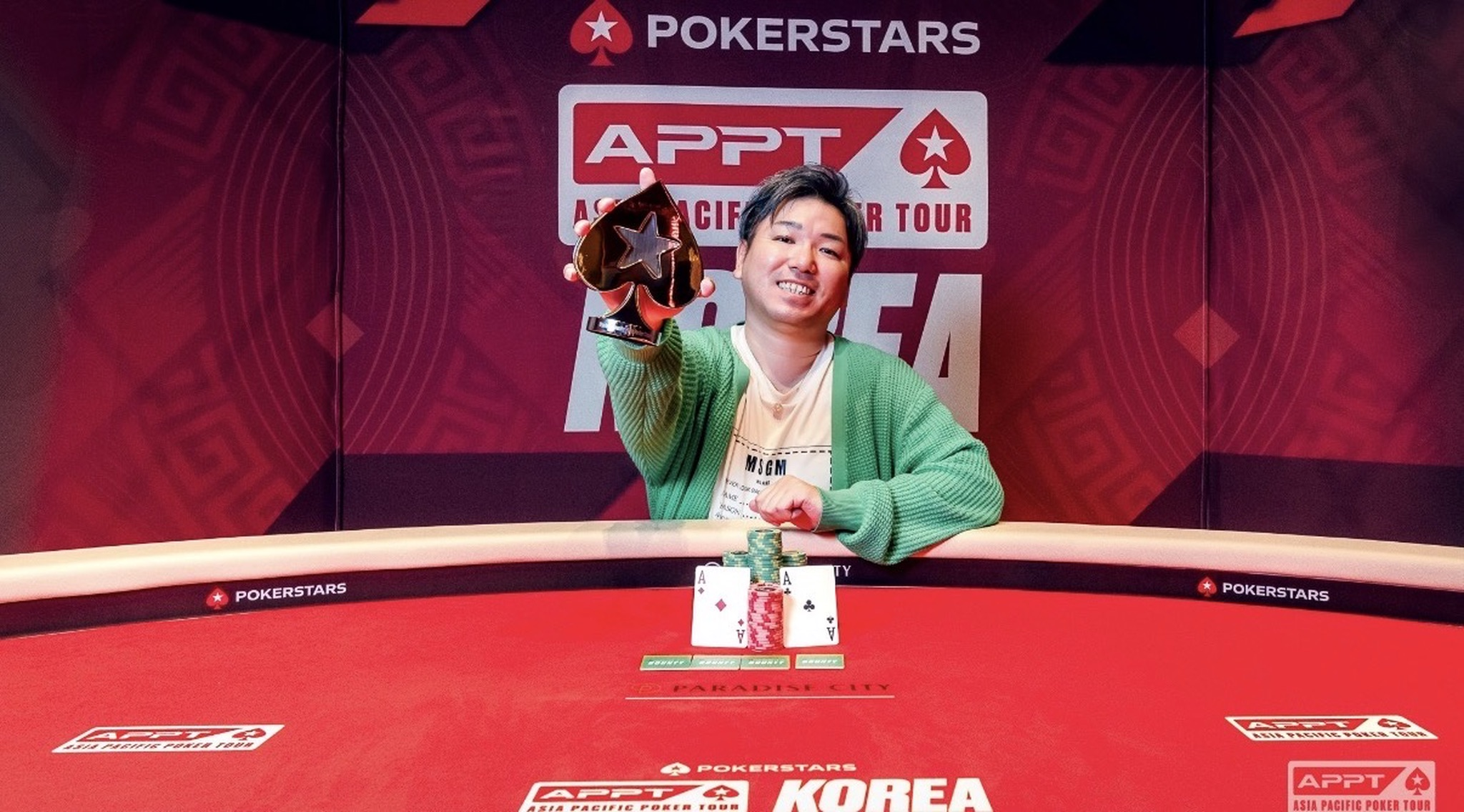 APPT Korea 2026のMystery Bounty High Rollerで優勝したKenji Araiさん